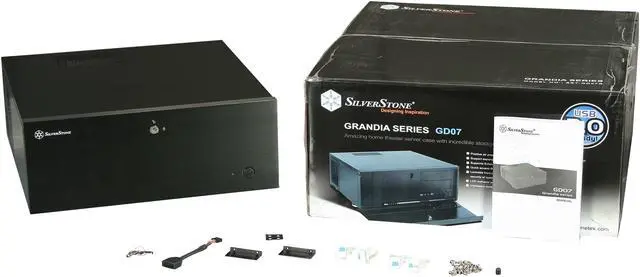 Alt view image 8 of 8 - SILVERSTONE Black Aluminum / Steel Grandia Series SST-GD07B ATX Media Center / HTPC Case