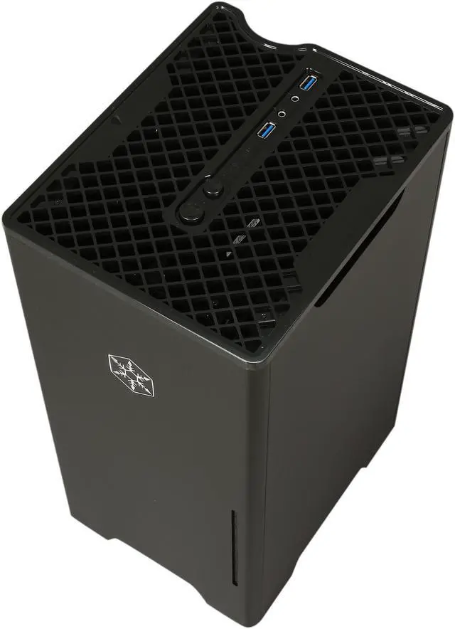 Alt view image 6 of 9 - SILVERSTONE Black Aluminum / Steel Fortress Series SST-FT03B-MINI Mini ITX Media Center / HTPC Case