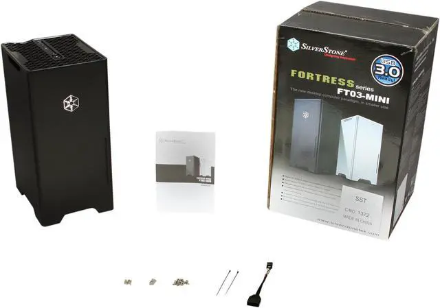 Alt view image 8 of 9 - SILVERSTONE Black Aluminum / Steel Fortress Series SST-FT03B-MINI Mini ITX Media Center / HTPC Case