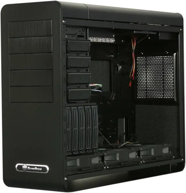 Alt view image 8 of 10 - SilverStone Fortress Series FT02B-USB3.0 Black Aluminum / Steel Computer Case with 2 x USB3.0 ports (Black)