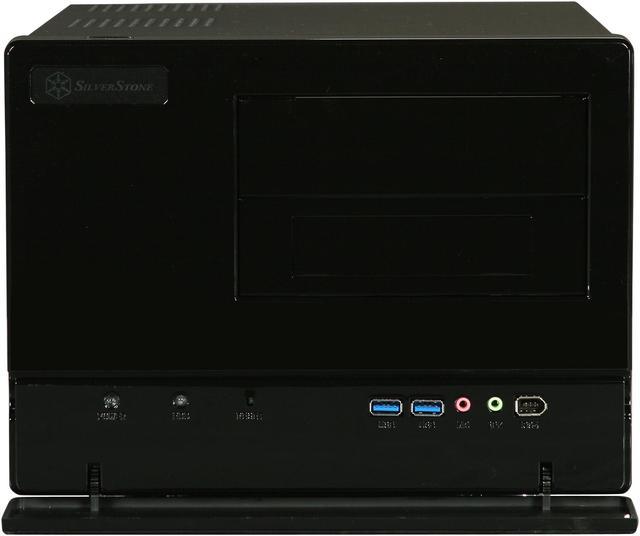 SilverStone Sugo Series SG02B-F-USB3.0 ABS / SECC Steel MicroATX Desktop  Computer Case with 2 x USB3.0 ports (Black)
