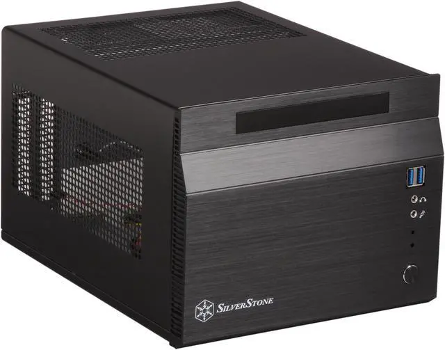 Main image of SilverStone Sugo Series SG06B-USB3.0 Black Aluminum/SECC Mini-ITX Desktop Computer Case SFX 300W with 80 PLUS certification Power Supply with 2 x USB3.0 ports (Black)