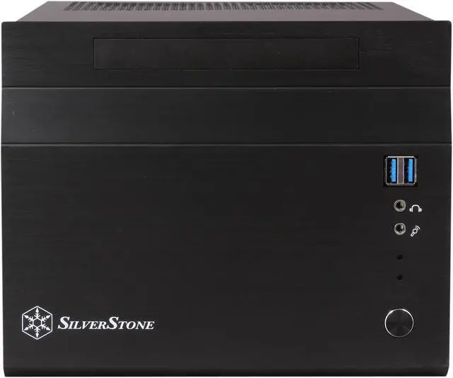 Alt view image 2 of 9 - SilverStone Sugo Series SG06B-USB3.0 Black Aluminum/SECC Mini-ITX Desktop Computer Case SFX 300W with 80 PLUS certification Power Supply with 2 x USB3.0 ports (Black)