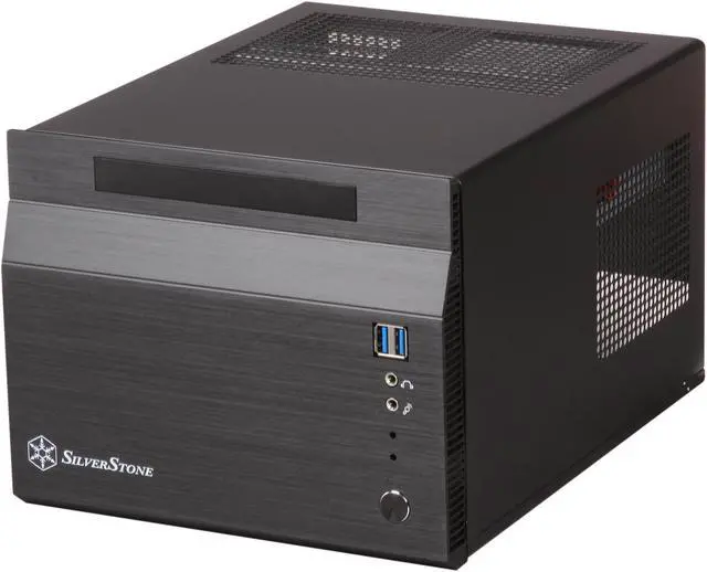 Alt view image 3 of 9 - SilverStone Sugo Series SG06B-USB3.0 Black Aluminum/SECC Mini-ITX Desktop Computer Case SFX 300W with 80 PLUS certification Power Supply with 2 x USB3.0 ports (Black)