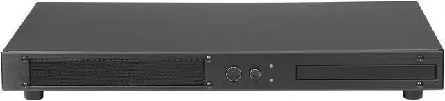 Alt view image 2 of 7 - SILVERSTONE Black Aluminum front panel, 0.8 SECC body PT12B Mini ITX Media Center / HTPC Case
