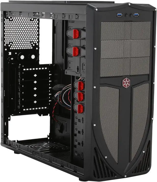 Alt view image 7 of 9 - SilverStone Redline series RL02B-W-USB 3.0 Black Steel / Plastic ATX Mid Tower Computer Case