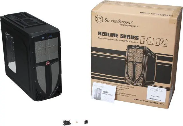Alt view image 9 of 9 - SilverStone Redline series RL02B-W-USB 3.0 Black Steel / Plastic ATX Mid Tower Computer Case
