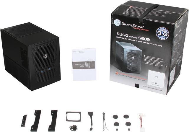 Alt view image 10 of 10 - SilverStone Sugo Series SG09B Black Steel / Plastic Micro ATX Mini Tower Computer Case