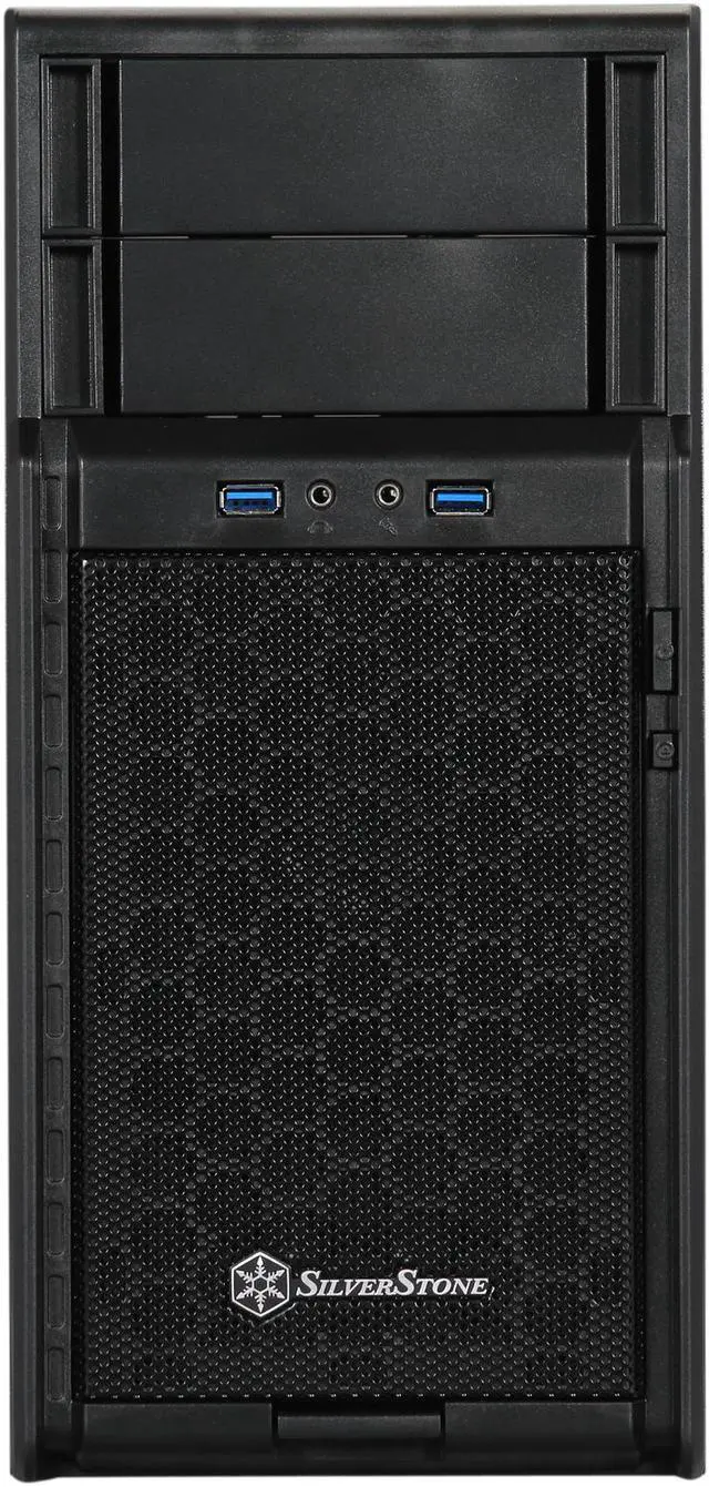 Alt view image 2 of 9 - SilverStone PS08B Black High-strength plastic and meshed front panel Micro ATX Mid Tower Computer Case