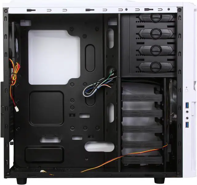 Alt view image 6 of 9 - SilverStone Redline series RL04W White High-strength plastic and meshed front panel ATX Mid Tower Computer Case