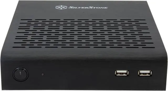 Alt view image 2 of 6 - SILVERSTONE Black Aluminum / Steel PT13B Mini ITX Media Center / HTPC Case