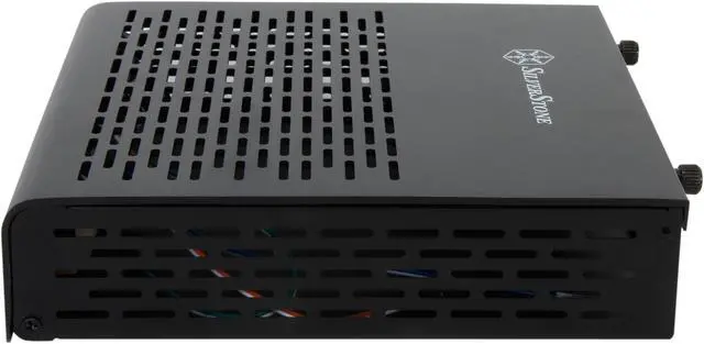 Alt view image 3 of 6 - SILVERSTONE Black Aluminum / Steel PT13B Mini ITX Media Center / HTPC Case