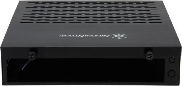 Alt view image 4 of 6 - SILVERSTONE Black Aluminum / Steel PT13B Mini ITX Media Center / HTPC Case