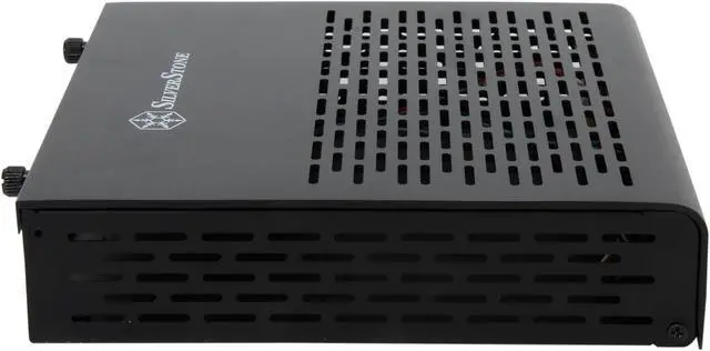 Alt view image 5 of 6 - SILVERSTONE Black Aluminum / Steel PT13B Mini ITX Media Center / HTPC Case