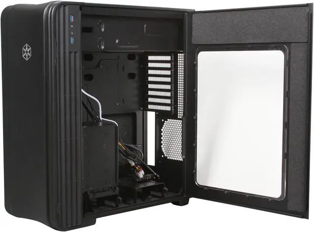 Alt view image 5 of 9 - SilverStone FT04B-W Black Extended ATX Aluminum Full Tower Case with Window Side Panel