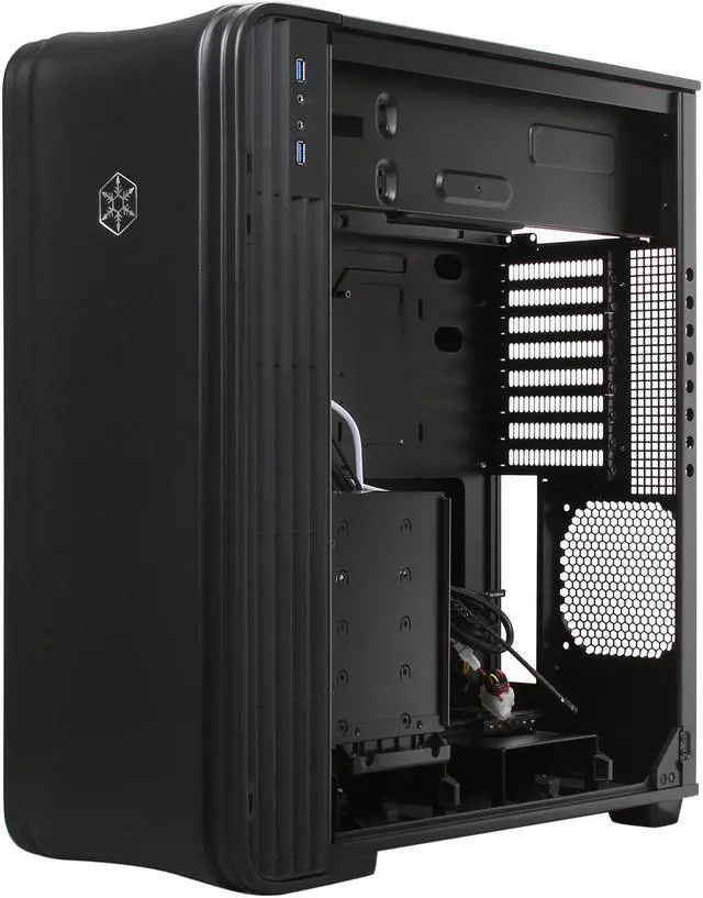 Alt view image 7 of 9 - SilverStone FT04B-W Black Extended ATX Aluminum Full Tower Case with Window Side Panel