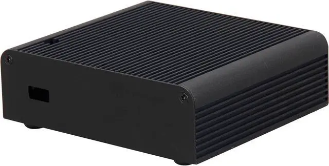 Main image of SilverStone PETITE Series PT14B-H1D2 Black Aluminum NUC Computer Case with 1x HDMI Port and 2x Display Ports