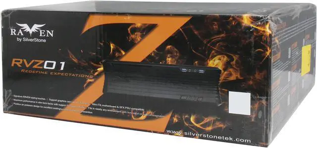 Alt view image 9 of 9 - SilverStone RAVEN Series RVZ01B Black Reinforced plastic outer shell, steel body Mini-ITX Desktop Computer Case SFX Power Supply