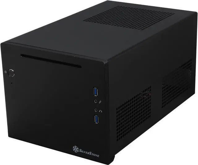 Main image of SilverStone SG08B-LITE Black Aluminum / Steel Mini-ITX Desktop Computer Case