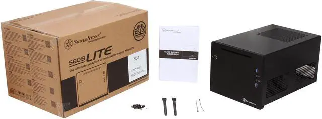 Alt view image 6 of 6 - SilverStone SG08B-LITE Black Aluminum / Steel Mini-ITX Desktop Computer Case