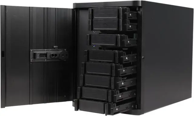 Alt view image 8 of 10 - SilverStone DS380B Black Aluminum front door, SECC body NAS chassis Premium 8-bay Small Form Factor NAS Chassis SFX PSU (sold separately) Power Supply