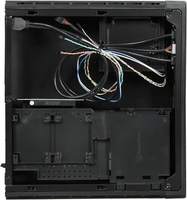 Alt view image 7 of 7 - SilverStone Milo Series ML07B Black Reinforced plastic outer shell, steel body Mini-ITX DTX Computer Case with PCI-E Riser