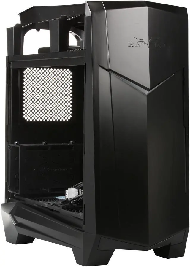 Alt view image 8 of 10 - SilverStone RAVEN Series RV05B Black Plastic outer shell, steel body ATX / Micro ATX Mid Tower Computer Case