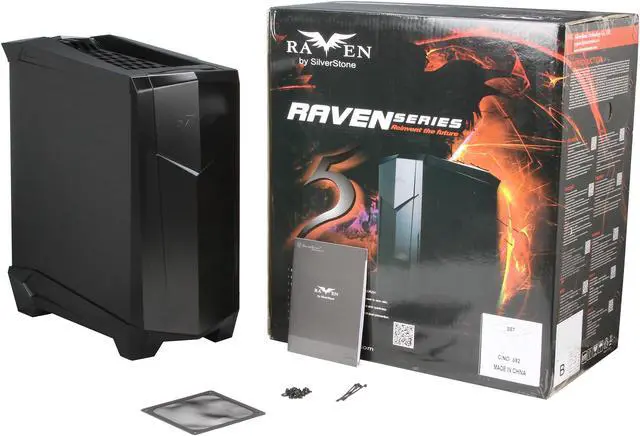 Alt view image 11 of 10 - SilverStone RAVEN Series RV05B Black Plastic outer shell, steel body ATX / Micro ATX Mid Tower Computer Case