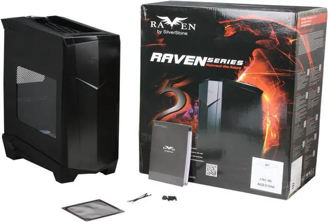 Alt view image 10 of 10 - SilverStone RAVEN Series RV05B-W Black Plastic outer shell, steel body ATX / Micro ATX Mid Tower Computer Case