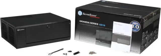 Alt view image 8 of 7 - SILVERSTONE Grandia Series GD10B Aluminum HTPC for ATX / Micro-ATX / SSI-CEB Computer Case
