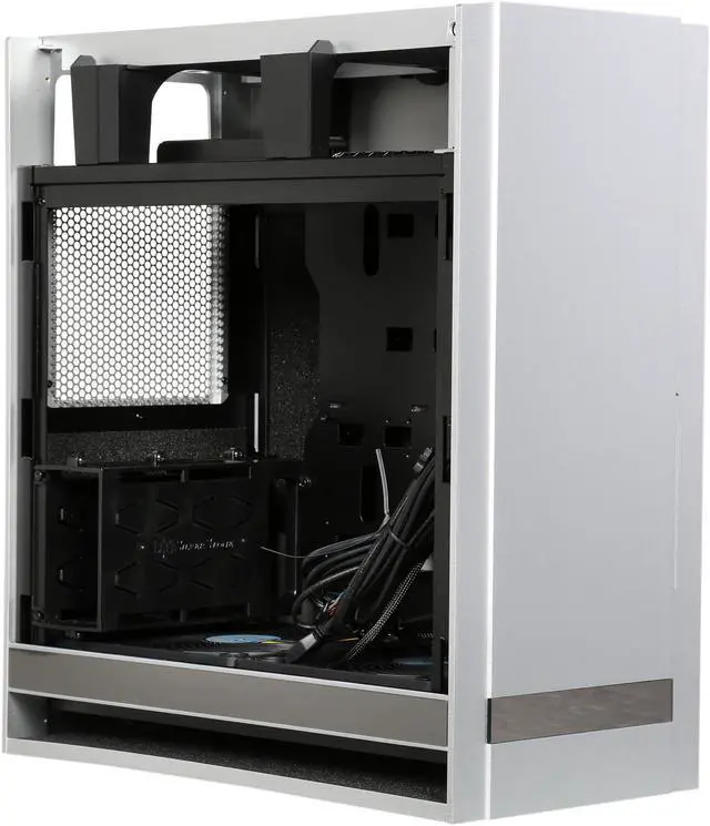 Alt view image 7 of 10 - SilverStone FT05S-W Fortress Series Aluminum Front / Steel Body / ATX Silver Computer Case with Side Window Panel