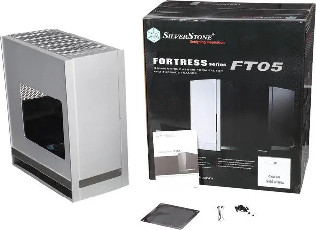 Alt view image 10 of 10 - SilverStone FT05S-W Fortress Series Aluminum Front / Steel Body / ATX Silver Computer Case with Side Window Panel