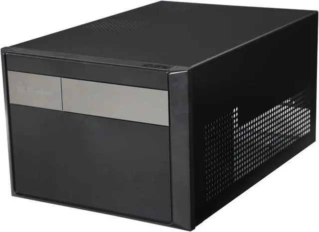Alt view image 3 of 9 - SilverStone Sugo Series SG11B Black Aluminum / Steel Computer Case Optional standard PS2(ATX) Power Supply