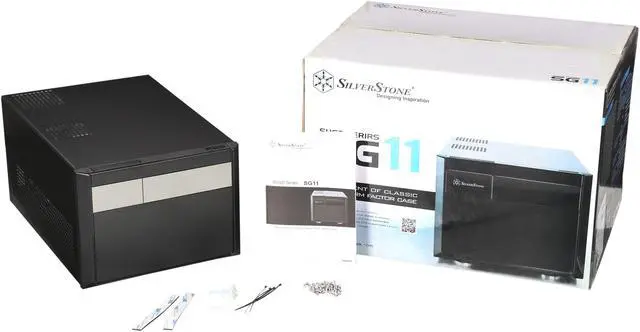 Alt view image 9 of 9 - SilverStone Sugo Series SG11B Black Aluminum / Steel Computer Case Optional standard PS2(ATX) Power Supply