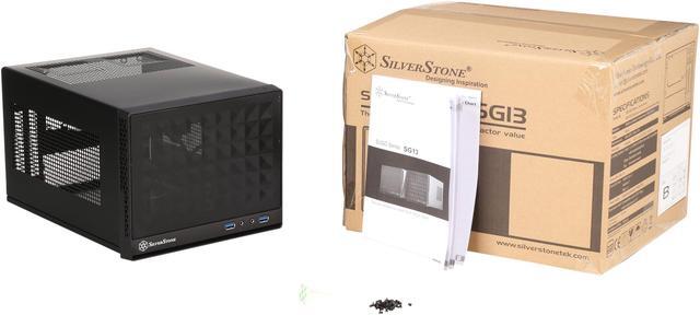 Alt view image 10 of 9 - SilverStone SG13B Black Mesh front panel, steel body Computer Case Compatible with standard ATX12V/EPS12V Power Supply