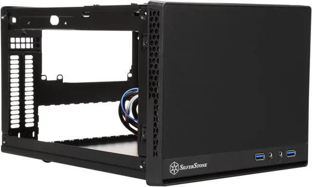Alt view image 9 of 9 - SilverStone SG13B-Q Black Plastic front panel, steel body Mini-ITX Computer Case Optional standard PS2(ATX) Power Supply