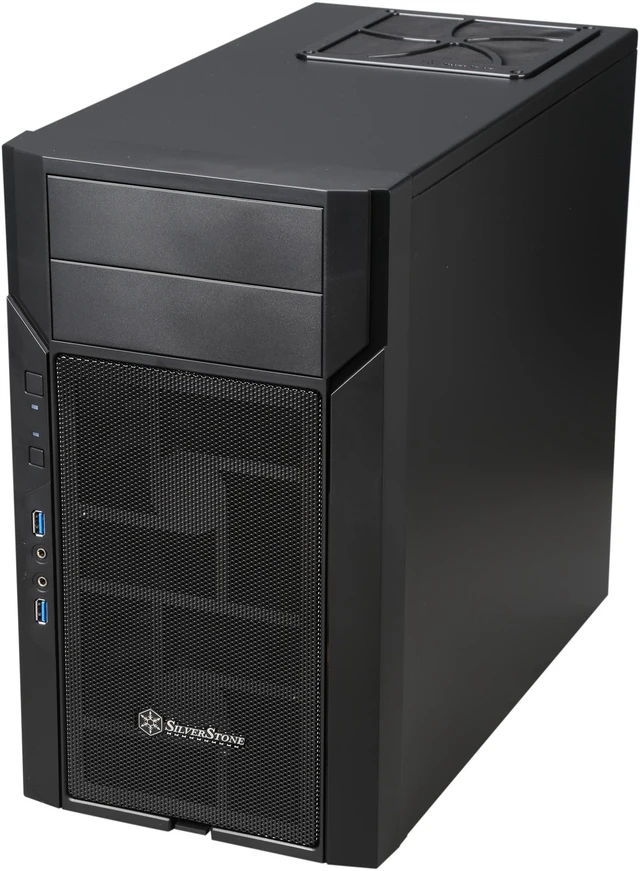 Alt view image 3 of 9 - SilverStone KL06B Black Steel / Plastic Computer Case Compatible with standard ATX12V/EPS12V Power Supply