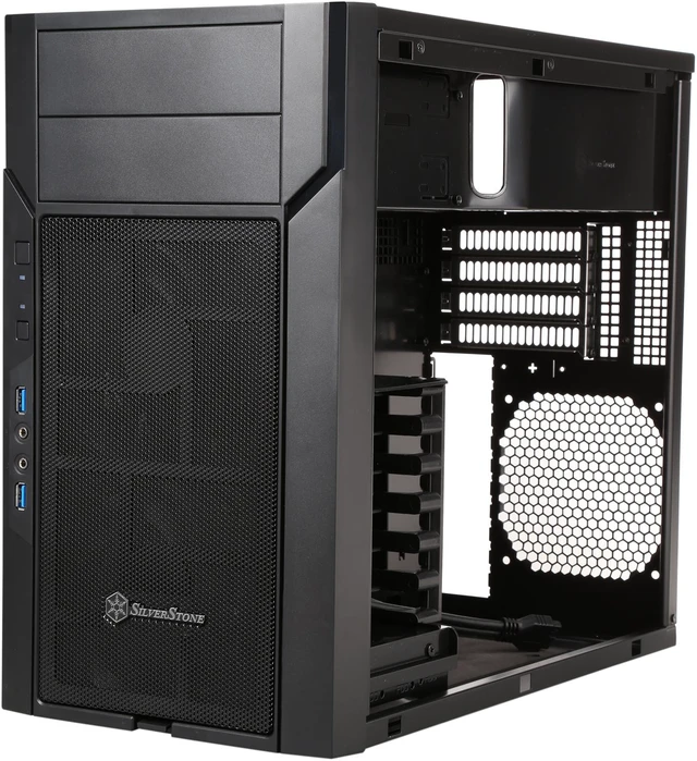 Alt view image 7 of 9 - SilverStone KL06B Black Steel / Plastic Computer Case Compatible with standard ATX12V/EPS12V Power Supply
