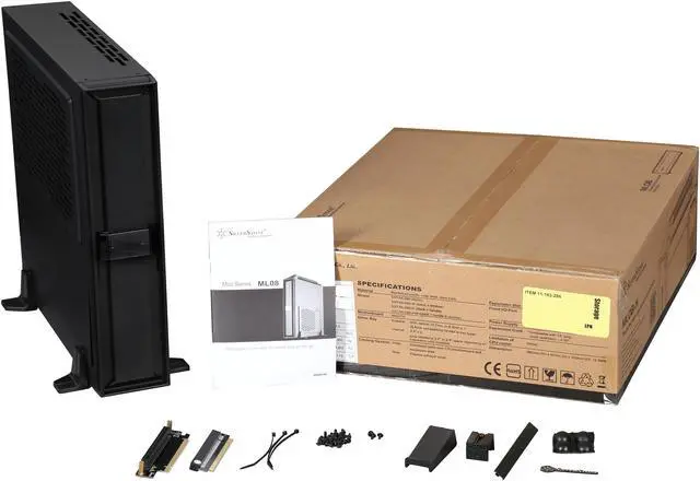 Alt view image 8 of 8 - SilverStone Milo Series ML08B Black Reinforced plastic outer shell, steel body Mini-ITX Computer Case Compatible with SFX & SFX-L Power Supply
