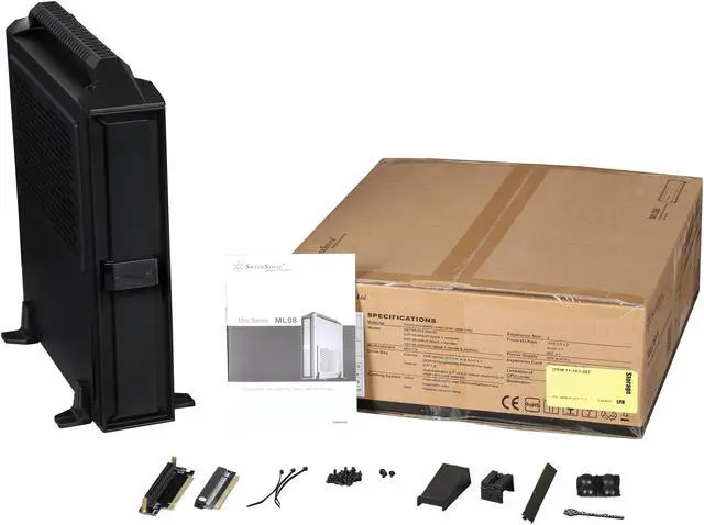 Alt view image 9 of 9 - SilverStone Milo Series ML08B-H Black Reinforced plastic outer shell, steel body Mini-ITX Computer Case Compatible with SFX & SFX-L Power Supply