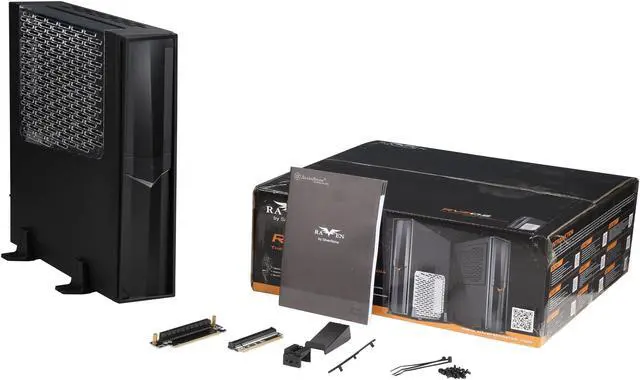 Alt view image 9 of 9 - SilverStone RAVEN RVZ02B-W Black Reinforced plastic outer shell, steel body Mini-ITX Computer Case Compatible with SFX & SFX-L Power Supply