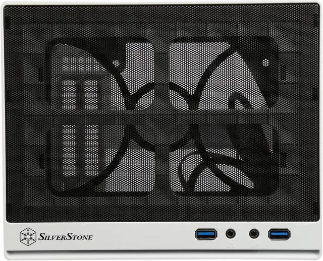 Alt view image 2 of 10 - SilverStone SG13WB Black / White Mesh front panel, steel body Mini-ITX Computer Case Compatible with standard ATX12V/EPS12V Power Supply Power Supply
