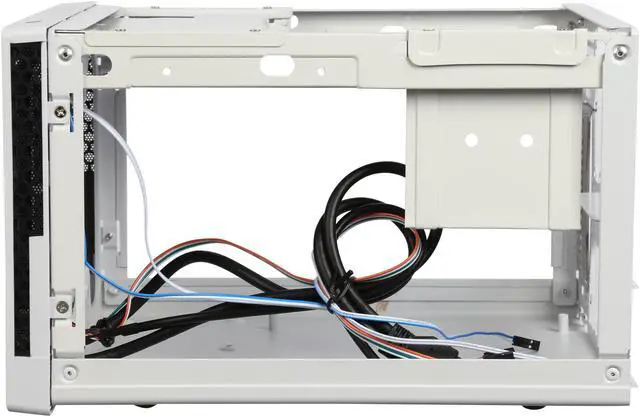 Alt view image 8 of 10 - SilverStone SG13WB Black / White Mesh front panel, steel body Mini-ITX Computer Case Compatible with standard ATX12V/EPS12V Power Supply Power Supply