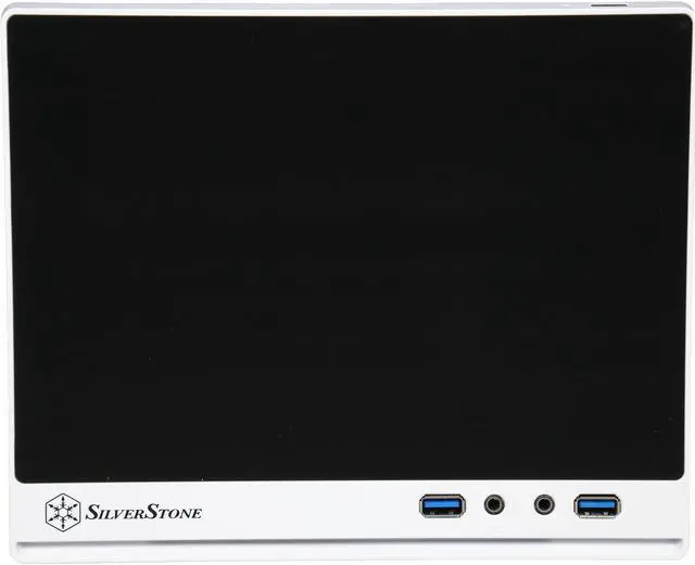 Alt view image 2 of 9 - SilverStone SG13WB-Q Black / White Plastic front panel with faux aluminum finish, steel body Mini-ITX Computer Case Compatible with standard ATX12V/EPS12V Power Supply Power Supply