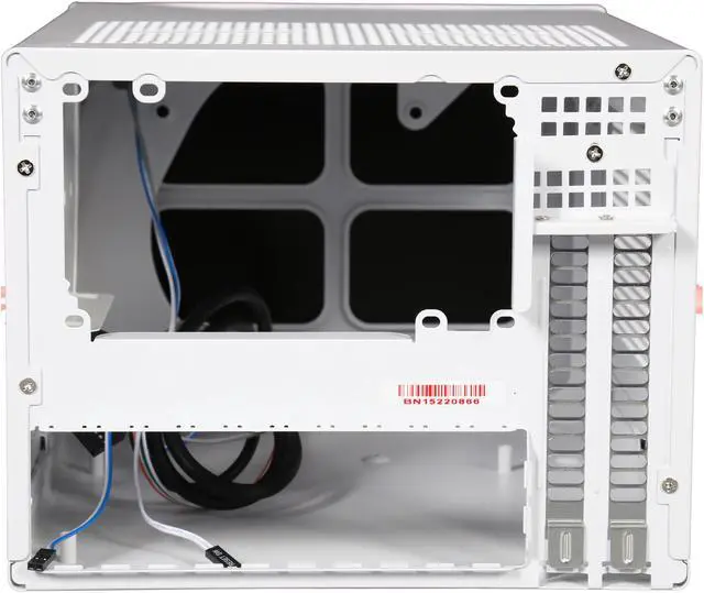 Alt view image 5 of 9 - SilverStone SG13WB-Q Black / White Plastic front panel with faux aluminum finish, steel body Mini-ITX Computer Case Compatible with standard ATX12V/EPS12V Power Supply Power Supply