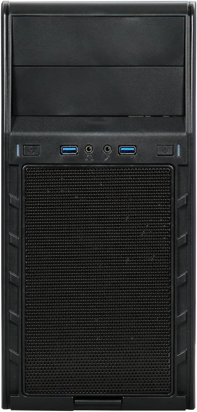 Alt view image 2 of 9 - SilverStone Precision Series CS-PS12B Black High-strength plastic and meshed front panel Micro ATX / Mini-ITX Computer Case Compatible with 1 x optional standard PS2(ATX) Power Supply