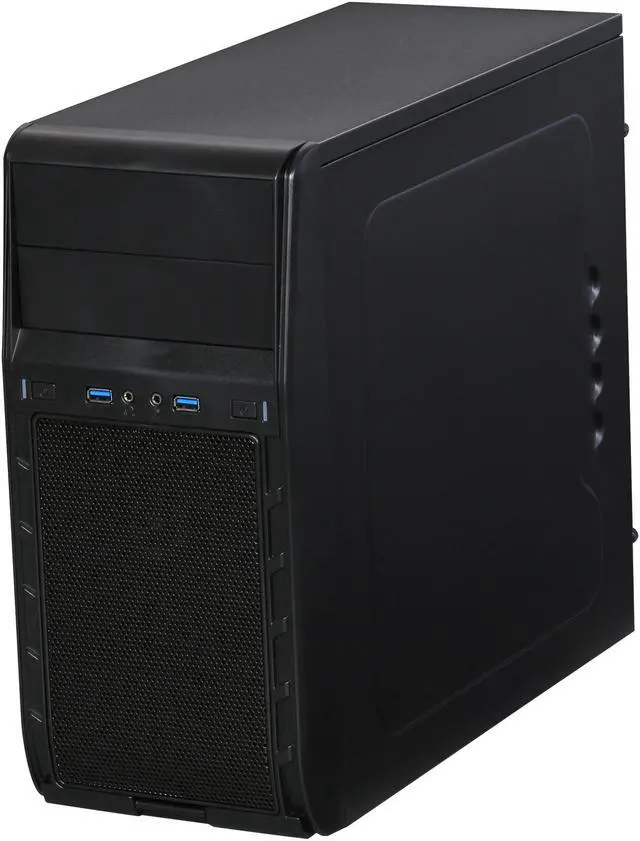 Alt view image 3 of 9 - SilverStone Precision Series CS-PS12B Black High-strength plastic and meshed front panel Micro ATX / Mini-ITX Computer Case Compatible with 1 x optional standard PS2(ATX) Power Supply