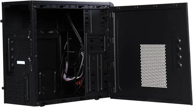 Alt view image 5 of 9 - SilverStone Precision Series CS-PS12B Black High-strength plastic and meshed front panel Micro ATX / Mini-ITX Computer Case Compatible with 1 x optional standard PS2(ATX) Power Supply