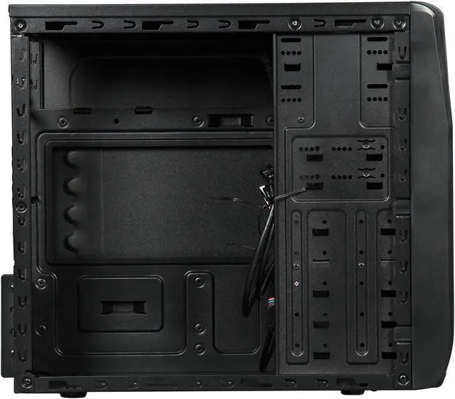 Alt view image 6 of 9 - SilverStone Precision Series CS-PS12B Black High-strength plastic and meshed front panel Micro ATX / Mini-ITX Computer Case Compatible with 1 x optional standard PS2(ATX) Power Supply