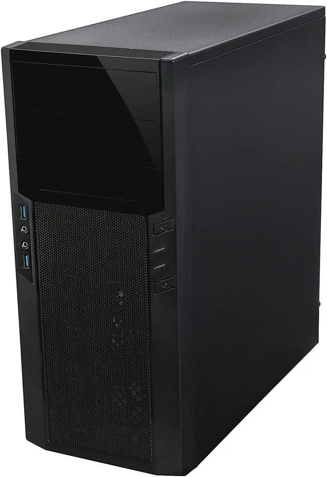 Alt view image 3 of 9 - SilverStone Precision Series SST-PS13B-W Black Plastic panel, steel body ATX Tower Computer Case Compatible with Standard PS2 (ATX) Power Supply